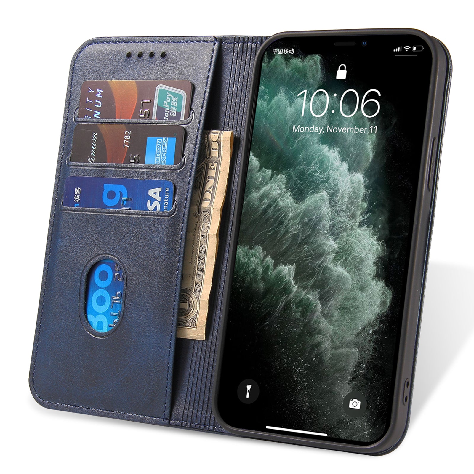 For iPhone 11 Pro Max 6.5 inch Calf Texture Phone Shell Wallet Phone Cover Auto-absorbed Leather Stand Case For iPhone 11 Pro Max 6.5 inch Calf Texture Phone Shell Wallet Phone Cover Auto-absorbed Leather Stand Case